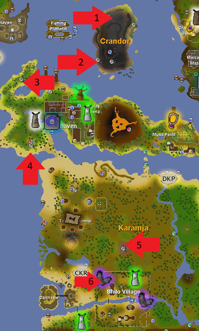 Crandor North Shooting Star Guide OSRS Old School Runescape Guides